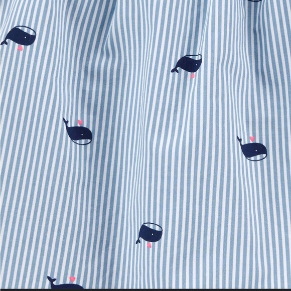 Carter’s Striped Baby Dress with Whale Print and Bow - Picture 2 of 6